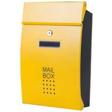 Stainless Steel Wall Mounted Locking Mailbox, Waterproof Outdoor Secure Mailbox with Dual Key Protection