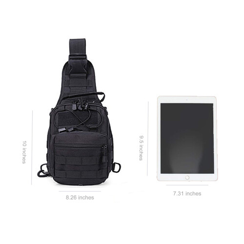 Emergency Survival Kit with Durable Full‑Tang Knife, Waterproof LED Flashlight, Tactical Bug Out Backpack (Black) 1