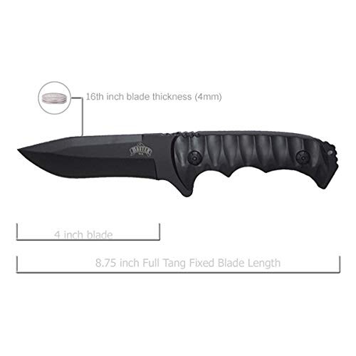 Emergency Survival Kit with Durable Full‑Tang Knife, Waterproof LED Flashlight, Tactical Bug Out Backpack (Black) 2