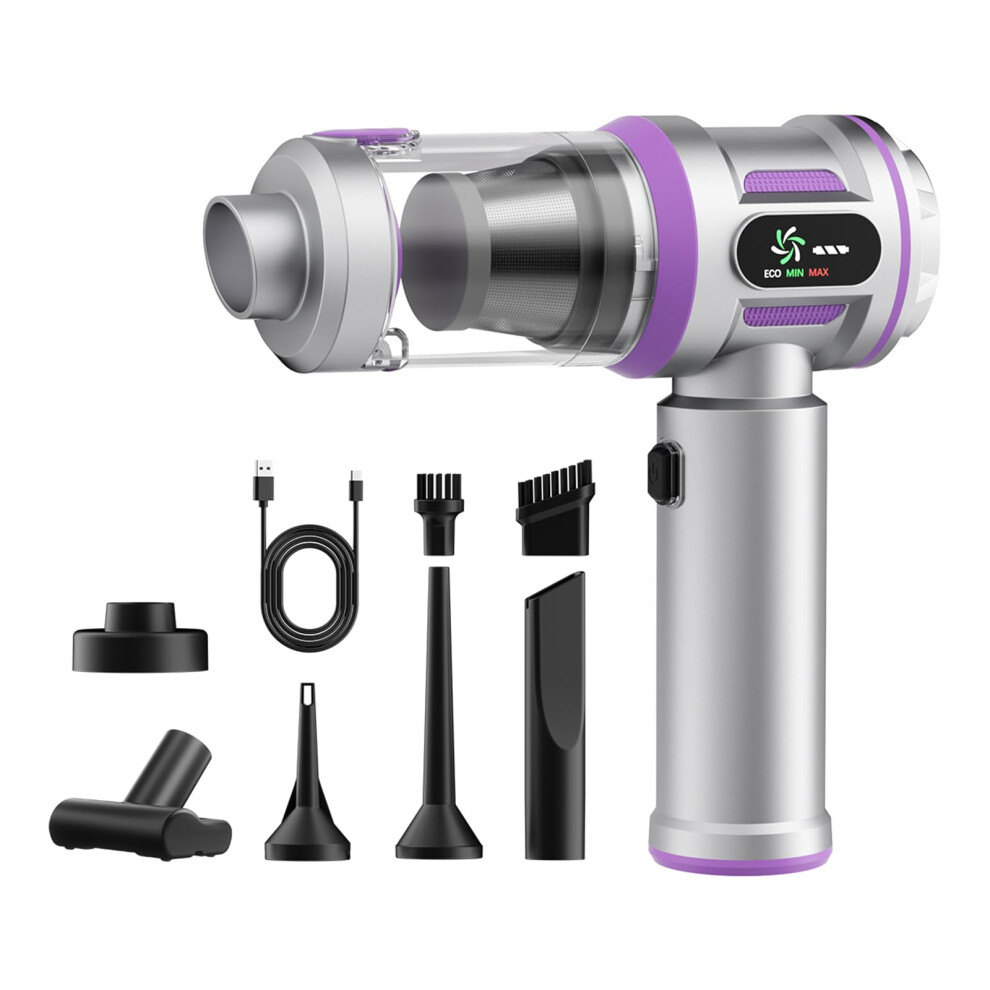Cordless Car Vacuum With Strong Suction, Brushless Motor Handheld Cleaner For Car Interior Detailing 9073542097242