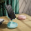 (Pink) Mini Foldable Cell Phone Desktop Stand Multi-angle Cute Beauty Mirror Bracket 4