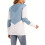 Women's Color Block Pullover Sweaters Long Sleeve Crew-Black L 6