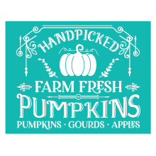 Pumpkin Silk Screen Stencil Reusable Mesh Design for DIY Crafts and Farm Fresh Home Decor