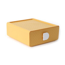 (Yellow) Stationery Organizing Box Cosmetic Makeup Artifact Organizer Storage Cabinet