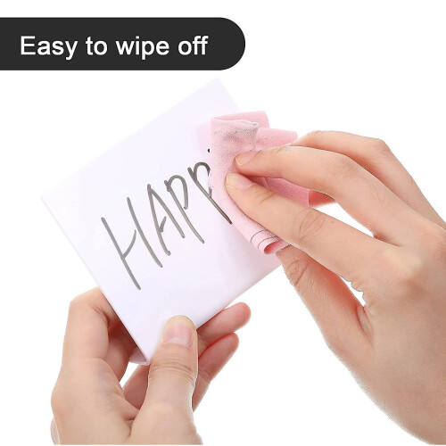 (White) Chalkboards 12 Pack Rustic Mini Chalkboard Signs Easy to Write and Wipe Out 2