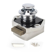 RV Push Lock 20mm Silver Camper Drawer Latch for Caravan Furniture Secure Travel Closure 1Pcs