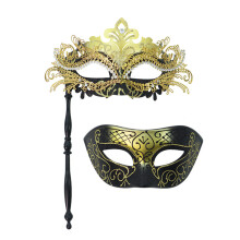 Luxurious Metal And Plastic Masquerade Mask Collection For-Gold