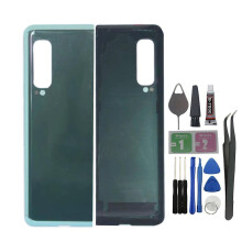 (Silver) For Z Fold F900 Case-Glass Battery Back Cover Housing Replacement