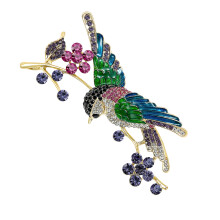 Rhinestones Bird Pin Versatile Wear for Bags Jackets or Party