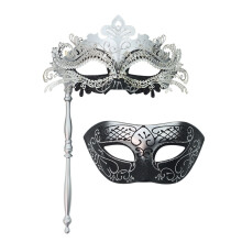 Creative Interchangeable Face Mask Outfit With Artistic-Silver