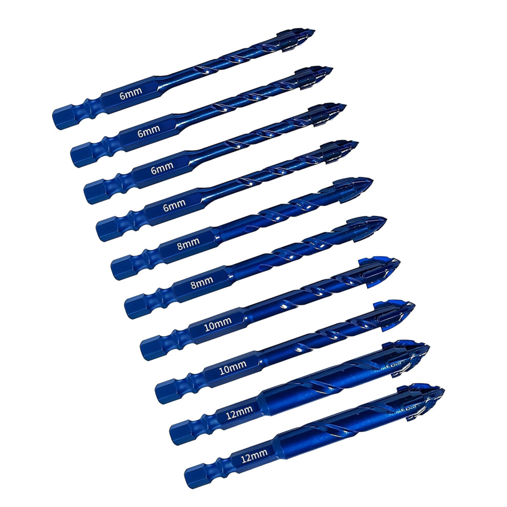 Eccentric Drill Bit Four-Edge Serrated Drill Bits 1/4 Shank High 7696001952542