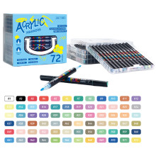 Reusing Drawing Art Markers Set Rich Pigments-72 Colors/Box