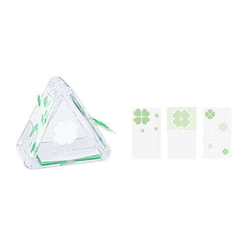 3 In 1 Pull Tab Index Tabs Colorful Stick Page Note For-Green
