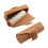 Compact Vertical Storage Pouches Soft PU Leather Fits-Khaki 1