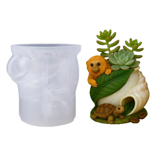 Reusable Silicone Tortoise Monkey Shape Mold For Resin Casting