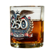 Historical Themed Glass Bottle Whisky Bottle Marking US 250th-D