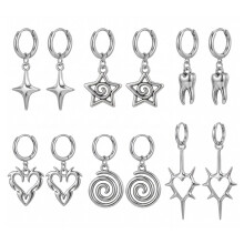 Elegant Twirling Star Earrings In Gleaming Alloy For Women