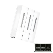 Modern Shower Soap Dispenser Large Capacity No Drilling-White