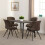 Seconique Marlow & Quebec Dining Set X4 Chairs Faux Leather 1