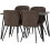 Seconique Marlow & Quebec Dining Set X4 Chairs Faux Leather 2
