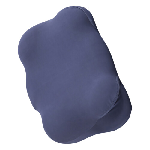 Ergonomic Memory Foam Pillow With Breathable Fabric-navy blue