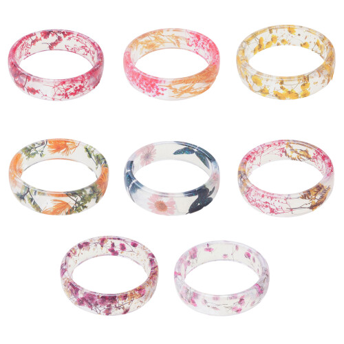Beautiful Dried Flower Resin Bangle Accessory Perfect For-4 1