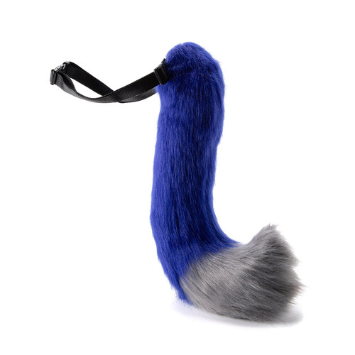 Delicate Style Foxes Tail Waist Accessory Costume Tail For-Blue