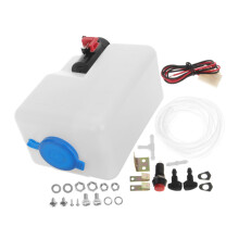 Universal Windshield Washer Reservoir Kit with Pump and Hose, Easy Installation for All Cars