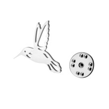 Elegant Cartoon Animal Design Brooch Corsage Pin For-Silver B