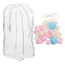 Small Clear Hanging Pouch for Doll Collectors Dustproof Display Case for Figures and Keychains