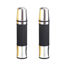 (Silver) Motorcycle Grip Non Slip Bar End Thrusters Grip 7/8" 22mm Comfort Handlebar Grip