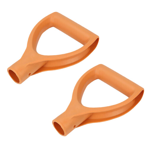 2 Type Plastic Shovel Handle Ergonomic Design-Orange1 D 28mm