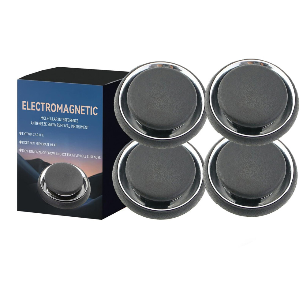 Solar Powered Electromagnetic Car Antifreeze Device, Reusable Snow Removal Tool For All Vehicles (4Pcs) 9330225428367