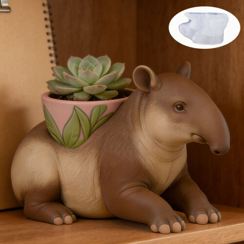 Moule artisanal en Silicone en forme de Tapir Unique, pour 2