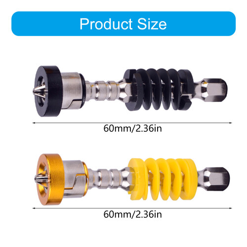 2Pcs High Precise Spring Hexagonal Shank Screwdriver Bit With 2