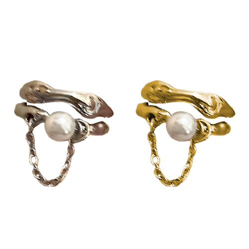 Tassels Open Rings Double Layer Adjustable Rings-Gold-color 1