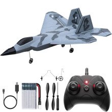 RC Fighter Jet Remote Control Airplane Toy for Kids with LED Lights, 6Axis Gyro and EPP Foam Body