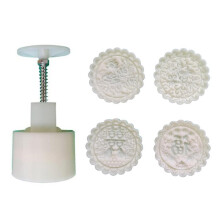 (2) Plastic Mooncake Mold 125g Animal Flower Stamp Cookie Cutter Mould Diy Baking