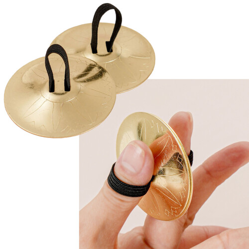 Finger Cymbal Metal Dancing Equipment Accessories-Silver 2