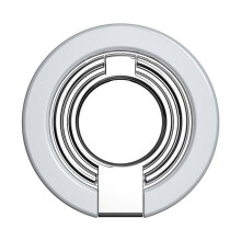 (White) Upgraded Cell Phones Ring Holder Stand Metal Phone Grip For All Smartphones