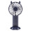(Dark Blue) Portable Handheld Fanwith 5 Speeds Lcd Display Battery Operated 1