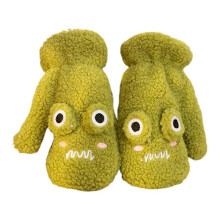 (Green) Women's Winter Gloves Warm Mittens Faux Fur Gloves Cold Weather Accessories