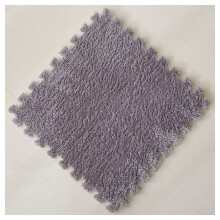 EVA Foam Floor Mat Soft Plush Interlocking Carpet Tiles 12x12 Grey Puzzle Mats with Borders for Living Room