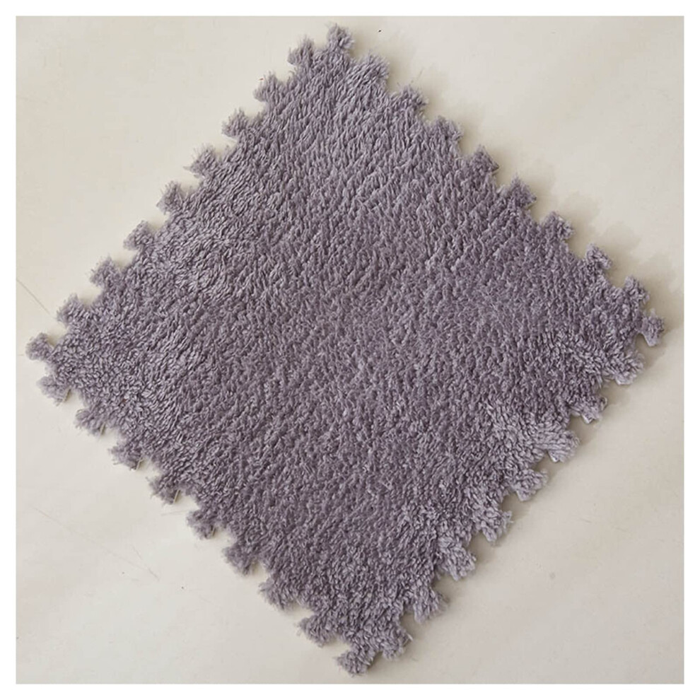 16Pcs Soft Interlocking Foam Floor Mats 12X12in Cushion Tiles For Kids Playroom And Home Gym Grey