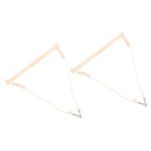 2PCS Triangle Bird Swing - Wooden Perch 38x2x41 cm