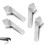 RV Rain Gutter Spouts 4 Piece Left Right Set White Directs Rainwater Away Quick Tool  Install 1
