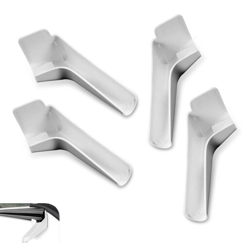 RV Rain Gutter Spouts 4 Piece Left Right Set White Directs Rainwater Away Quick Tool  Install