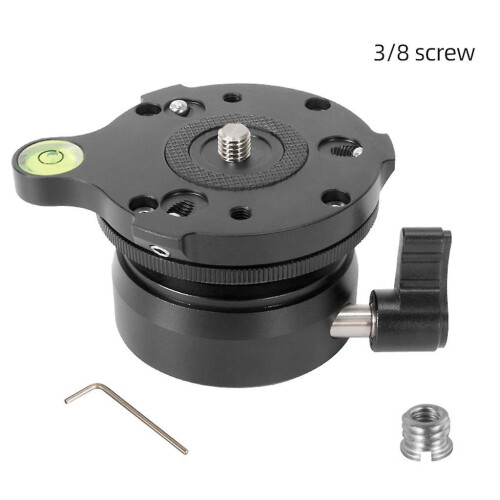 (DY60N AS) Aluminum Tripods Head Leveling Base Leveler Adjustable for DSLR Camera Mount