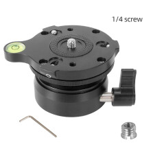 (DY60N BS) Aluminum Tripods Head Leveling Base Leveler Adjustable for DSLR Camera Mount