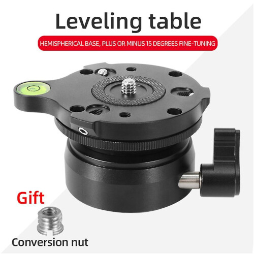 (DY60N AS) Aluminum Tripods Head Leveling Base Leveler Adjustable for DSLR Camera Mount 1